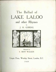 Inside cover of The Ballad of lake Laloo published in 1909.