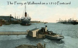 Figure 2 The Wallsend Ferry will have been a feature of Wilhelmina's life growing up in Wallsend. The Docks seen in the background are mentioned many times.