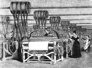 The invention of power looms