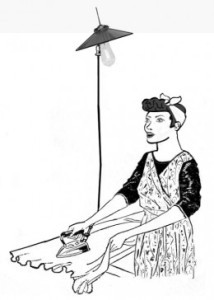 Illustration of house wife 