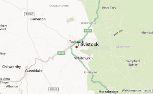 Map of Tavistock, Devon