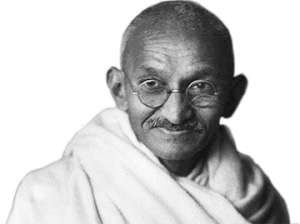 A photo of Mahatma Gandhi