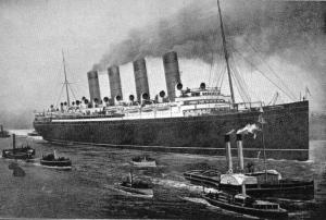 The Mauritania, built at Wallsend shipyard and remembered vividly by Wilhelmina